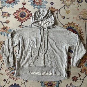 Aerie Light Gray 1/4 Zip-Up Oversized Hoodie Medium Loungewear